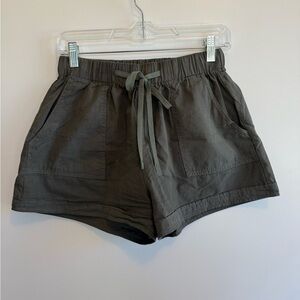 Women's Casual Dark Green Shorts